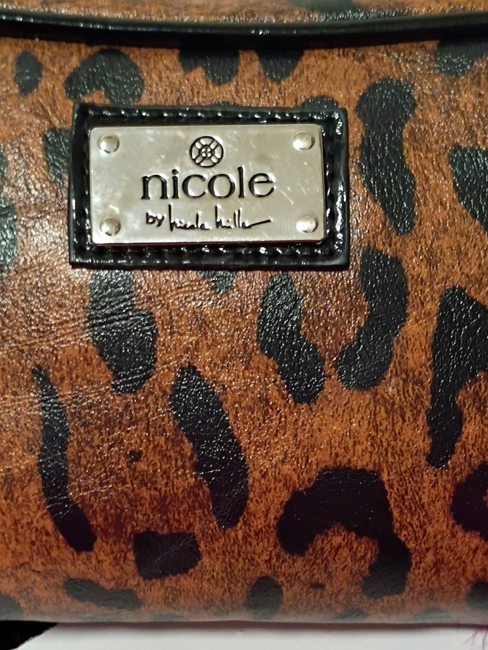 Nicole by Nicole Miller Brown Leopard Print Shoulder Bag